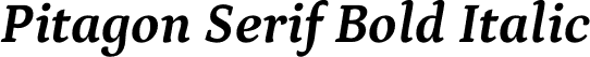 Pitagon Serif Bold Italic font - PitagonSerif-BoldItalic.otf
