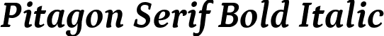 Pitagon Serif Bold Italic font - PitagonSerif-BoldItalic.ttf