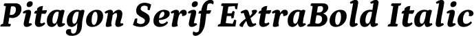 Pitagon Serif ExtraBold Italic font - PitagonSerif-ExtraBoldItalic.otf