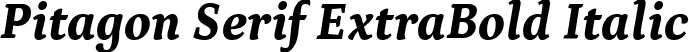 Pitagon Serif ExtraBold Italic font - PitagonSerif-ExtraBoldItalic.ttf