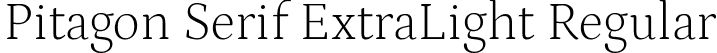 Pitagon Serif ExtraLight Regular font - PitagonSerif-ExtraLight.ttf