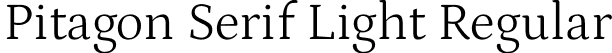 Pitagon Serif Light Regular font - PitagonSerif-Light.otf