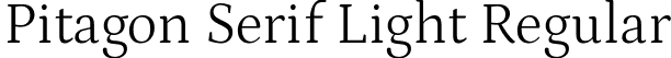 Pitagon Serif Light Regular font - PitagonSerif-Light.ttf