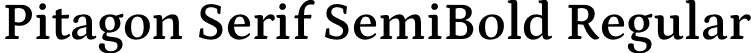 Pitagon Serif SemiBold Regular font - PitagonSerif-SemiBold.otf