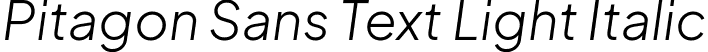 Pitagon Sans Text Light Italic font - PitagonSansText-LightItalic.ttf