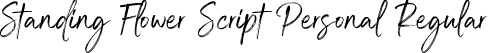Standing Flower Script Personal Regular font - StandingFlowerScriptPersonal-L31Y3.otf