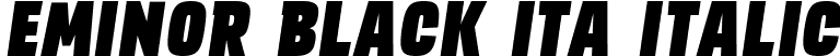 EMINOR Black Ita Italic font - eminor-blackitalic.ttf