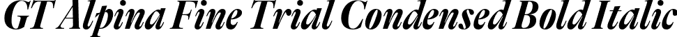 GT Alpina Fine Trial Condensed Bold Italic font - GT-Alpina-Fine-Condensed-Bold-Italic-Trial.otf