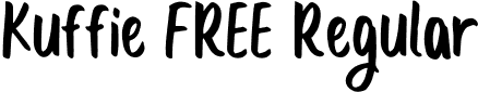 Kuffie FREE Regular font - Kuffie FREE.ttf