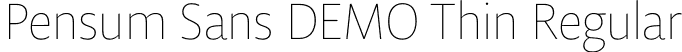 Pensum Sans DEMO Thin Regular font - PensumSansDEMO-Thin.otf