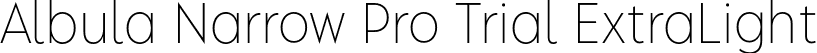 Albula Narrow Pro Trial ExtraLight font - AlbulaNarrowPro-Trial-ExtraLight.otf