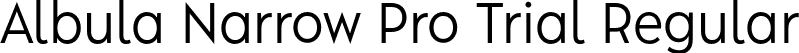 Albula Narrow Pro Trial Regular font - AlbulaNarrowPro-Trial-Regular.otf