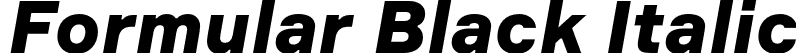 Formular Black Italic font - formular-blackitalic-trial.otf