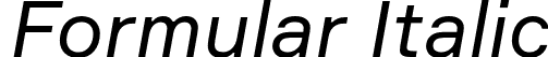 Formular Italic font - formular-regularitalic-trial.otf