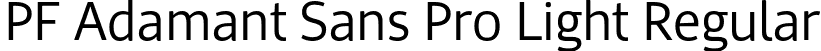 PF Adamant Sans Pro Light Regular font - PFAdamantSansPro-Light-subset.otf