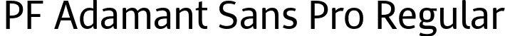 PF Adamant Sans Pro Regular font - PFAdamantSansPro-Regular-subset.otf