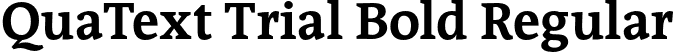 QuaText Trial Bold Regular font - QuaText-Bold_TRIAL.otf