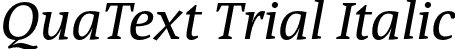 QuaText Trial Italic font - QuaText-RegularItalic_TRIAL.otf
