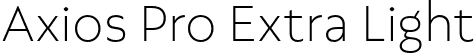 Axios Pro Extra Light font - AxiosPro-XLt.otf
