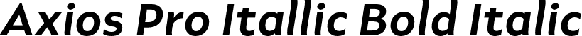 Axios Pro Itallic Bold Italic font - AxiosPro-BdIt.otf