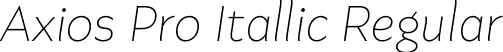 Axios Pro Itallic Regular font - AxiosProItallicGX.ttf