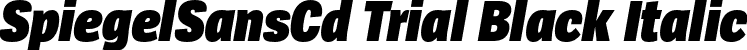 SpiegelSansCd Trial Black Italic font - SpiegelSansCd-9BlackItalic_TRIAL.otf