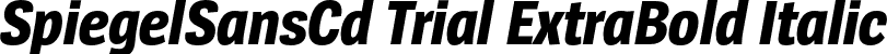 SpiegelSansCd Trial ExtraBold Italic font - SpiegelSansCd-8ExtraBoldItalic_TRIAL.otf