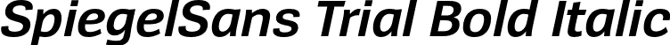 SpiegelSans Trial Bold Italic font - SpiegelSans-7BoldItalic_TRIAL.otf