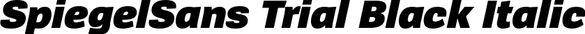 SpiegelSans Trial Black Italic font - SpiegelSans-9BlackItalic_TRIAL.otf