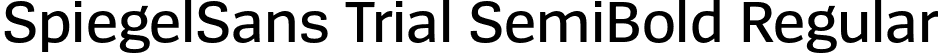 SpiegelSans Trial SemiBold Regular font - SpiegelSans-6SemiBold_TRIAL.otf