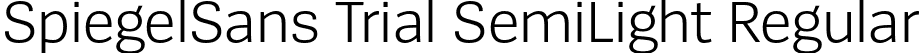 SpiegelSans Trial SemiLight Regular font - SpiegelSans-4SemiLight_TRIAL.otf