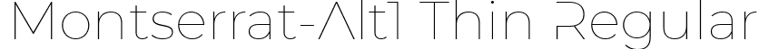 Montserrat-Alt1 Thin Regular font - MontserratAlt1-Thin.ttf