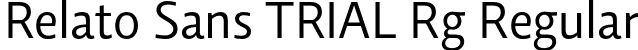 Relato Sans TRIAL Rg Regular font - RelatoSansTRIAL-Rg.otf