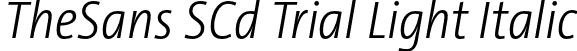 TheSans SCd Trial Light Italic font - TheSansSCd-3_LightItalic_TRIAL.otf