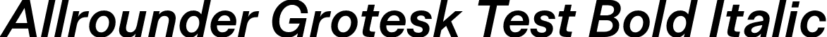 Allrounder Grotesk Test Bold Italic font - AllrounderGroteskTest-BoldItalic.otf