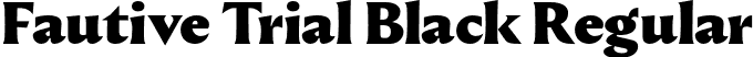 Fautive Trial Black Regular font - FautiveTrial-Black.otf