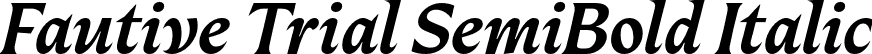 Fautive Trial SemiBold Italic font - FautiveTrial-SemiBoldItalic.otf