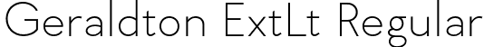 Geraldton ExtLt Regular font - geraldton-extralight.otf