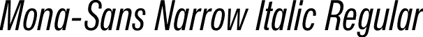 Mona-Sans Narrow Italic Regular font - Mona-Sans-RegularNarrowItalic.otf