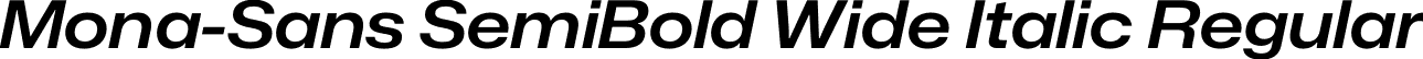 Mona-Sans SemiBold Wide Italic Regular font - Mona-Sans-SemiBoldWideItalic.otf