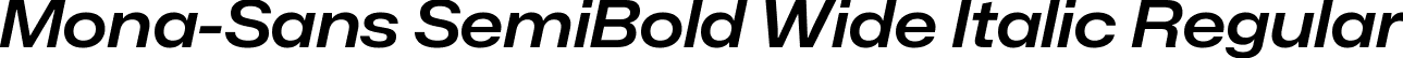 Mona-Sans SemiBold Wide Italic Regular font - Mona-Sans-SemiBoldWideItalic.ttf