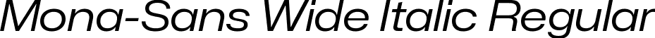 Mona-Sans Wide Italic Regular font - Mona-Sans-RegularWideItalic.ttf