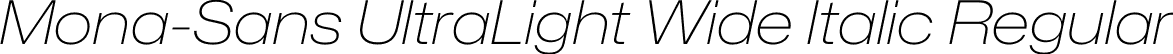 Mona-Sans UltraLight Wide Italic Regular font - Mona-Sans-UltraLightWideItalic.otf