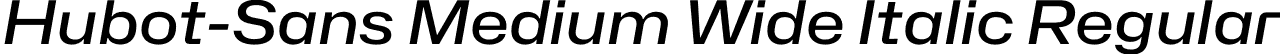 Hubot-Sans Medium Wide Italic Regular font - Hubot-Sans-MediumWideItalic.otf
