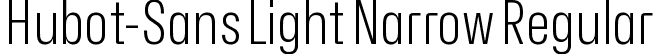 Hubot-Sans Light Narrow Regular font - Hubot-Sans-LightNarrow.ttf