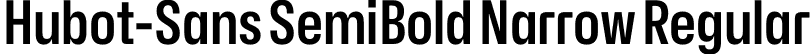 Hubot-Sans SemiBold Narrow Regular font - Hubot-Sans-SemiBoldNarrow.otf