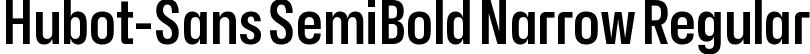 Hubot-Sans SemiBold Narrow Regular font - Hubot-Sans-SemiBoldNarrow.ttf