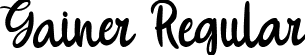 Gainer Regular font - Gainer.otf