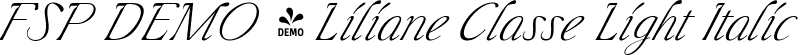 FSP DEMO - Liliane Classe Light Italic font - Fontspring-DEMO-lilianeclasse-lightitalic.ttf
