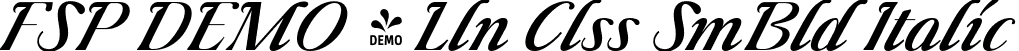 FSP DEMO - Lln Clss SmBld Italic font - Fontspring-DEMO-lilianeclasse-semibolditalic.ttf